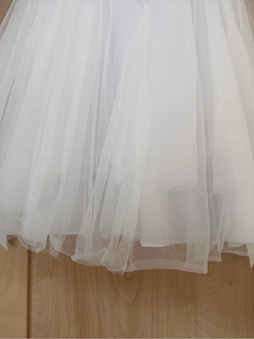 David’s Bridal Ball Gown Flower Girl Dress with Heart Cutout STYLE# RK1368